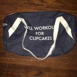 Private Party WILL WORKOUT FOR CUPCAKES gym bag